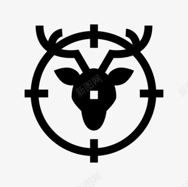 狩猎运动目标图标图标