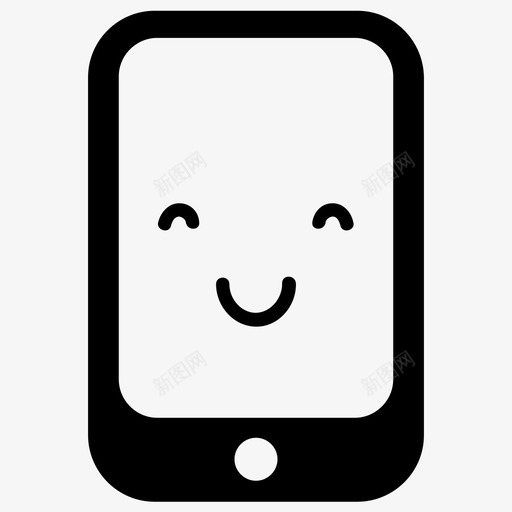 微笑智能手机安卓表情图标svg_新图网 https://ixintu.com iphone 信号 安卓 微笑智能手机 表情