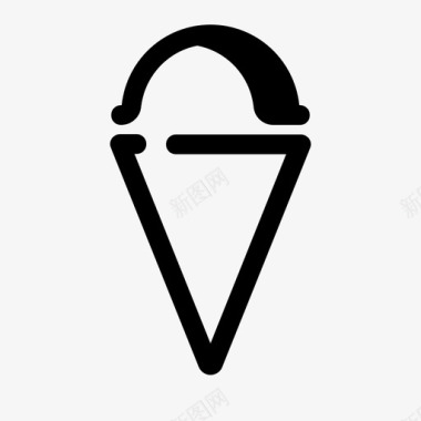 冰淇淋筒甜点雪糕筒图标图标