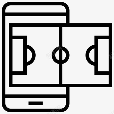 智能手机球场足球图标图标