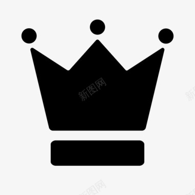 王冠国际象棋国王图标图标