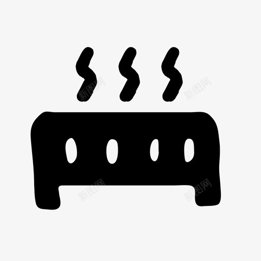 散热器手绘线框图标svg_新图网 https://ixintu.com 手绘 手绘材料设计图标 散热器 线框