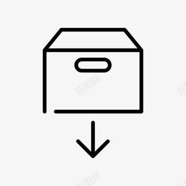 卸载包装箱子物品图标图标