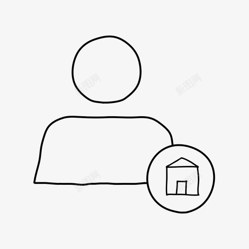 家庭用户帐户房子图标svg_新图网 https://ixintu.com 个人资料 家庭用户 帐户 房子