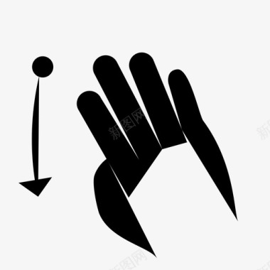 gesture_4f-swipe-down图标