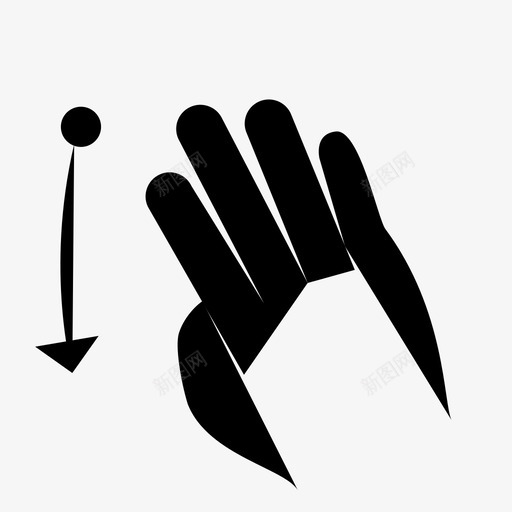gesture_4f-swipe-downsvg_新图网 https://ixintu.com gesture_4f-swipe-down