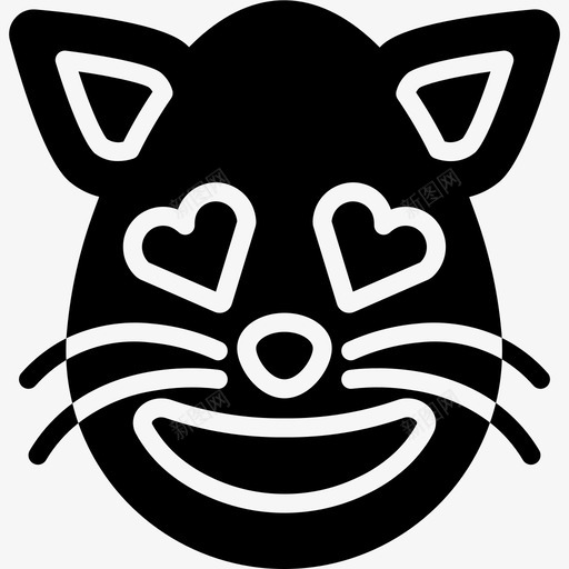 爱猫表情脸小猫图标svg_新图网 https://ixintu.com 小猫 爱猫表情 脸 表情稳重
