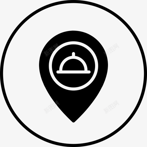 地点食物地图针图标svg_新图网 https://ixintu.com 地图针 地点 第4卷 食物 餐厅
