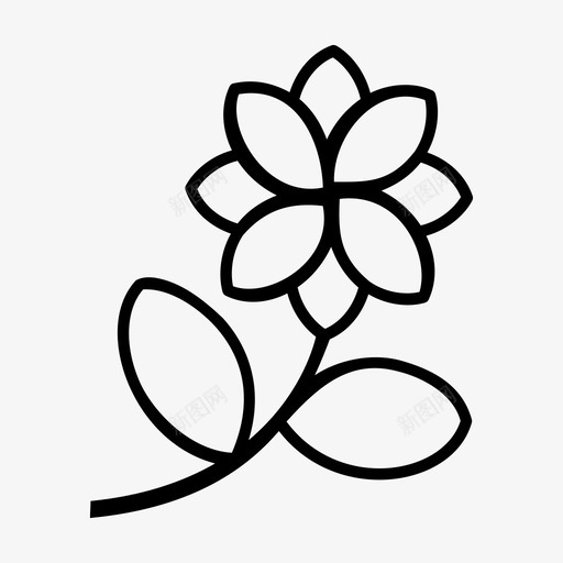 花植物花卉图标svg_新图网 https://ixintu.com 植物 自然 花 花卉
