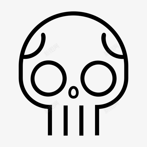 骷髅头svg_新图网 https://ixintu.com 骷髅头
