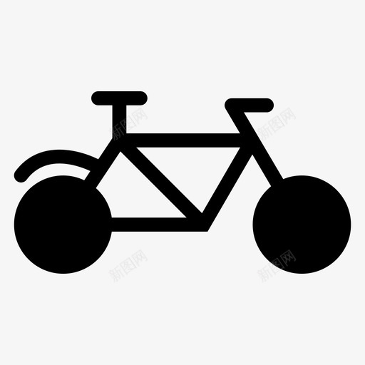 自行车汽车交通工具图标svg_新图网 https://ixintu.com 交通工具 旅行 汽车 自行车 车辆 运输字形图标