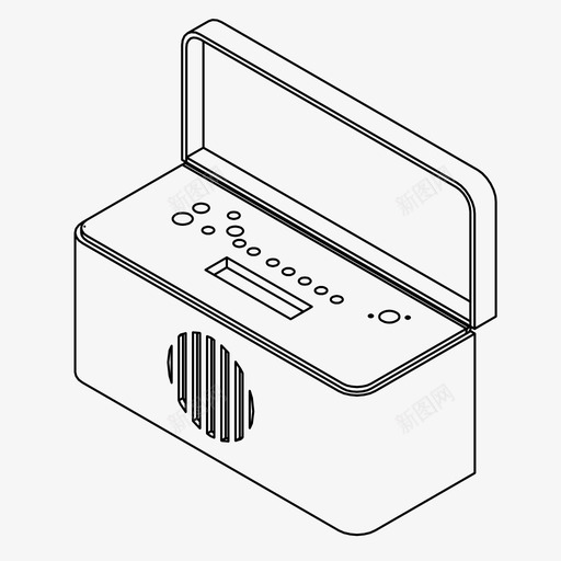 收音机音乐调谐器电台图标svg_新图网 https://ixintu.com 复古 复古收音机 收音机 晶体管 电台 音乐调谐器