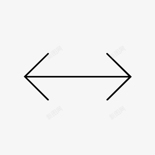两个箭头方向宽度图标svg_新图网 https://ixintu.com 两个箭头 宽度 方向