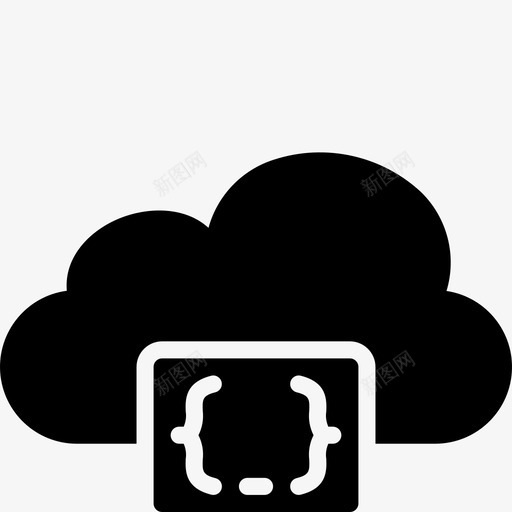 css云代码函数图标svg_新图网 https://ixintu.com cloud函数solid css云 icloud 代码 函数