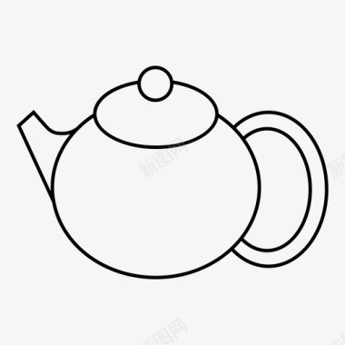 茶壶陶瓷陶土图标图标
