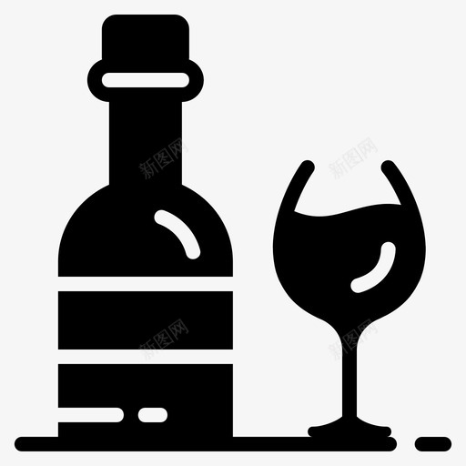 饮料酒精鸡尾酒图标svg_新图网 https://ixintu.com 玻璃杯 葡萄酒 酒精 餐厅 餐厅卷3 饮料 鸡尾酒