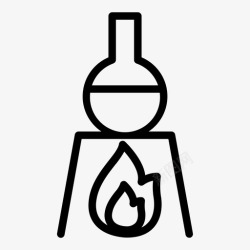 火底实验火佛罗伦萨烧瓶图标高清图片