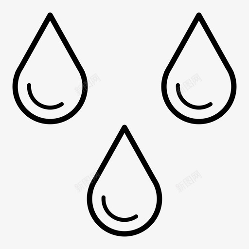 雨滴水滴水图标svg_新图网 https://ixintu.com 水 水滴 雨滴