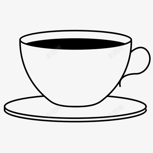 满杯咖啡茶图标svg_新图网 https://ixintu.com 咖啡 满杯 茶 茶杯 茶还是咖啡