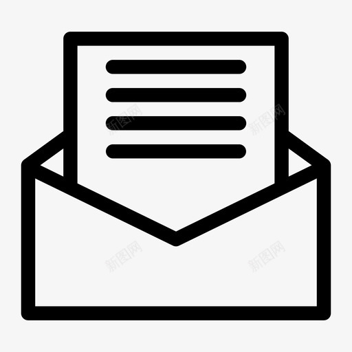信件收件箱打开图标svg_新图网 https://ixintu.com 信件 打开 打开邮件 收件箱 文本