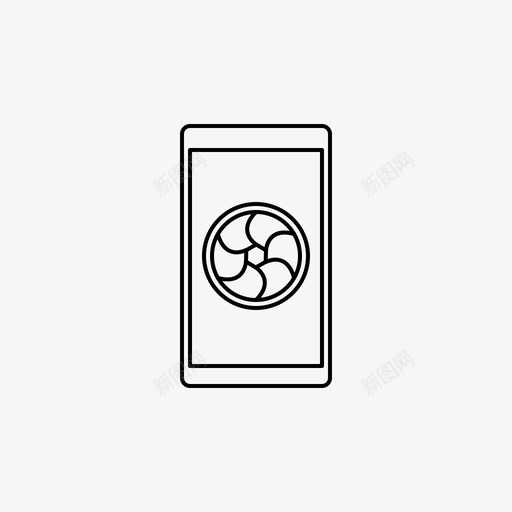 缩放应用程序照相机图标svg_新图网 https://ixintu.com 应用程序 照相机 移动 移动应用程序图标 缩放 镜头