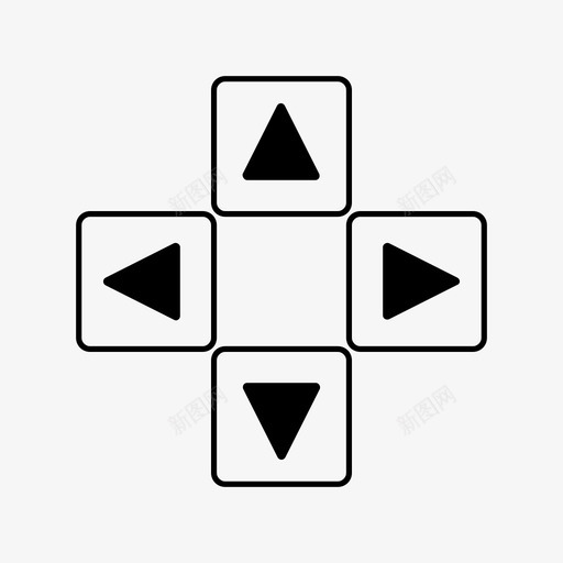 控制按钮箭头键游戏板图标svg_新图网 https://ixintu.com 导航 导航按钮 控制按钮 游戏板 箭头键 遥控器按钮