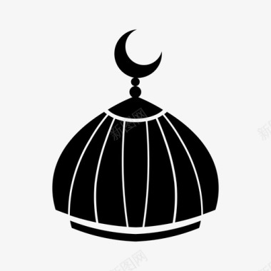 清真寺圆顶建筑清真寺图标图标