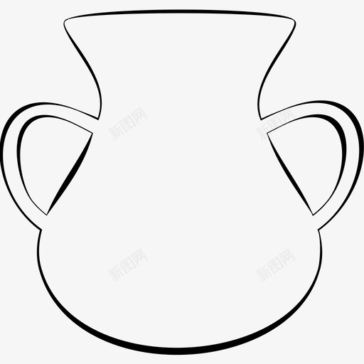 花瓶双耳瓶陶器图标svg_新图网 https://ixintu.com 双耳瓶 器皿 花瓶 陶器