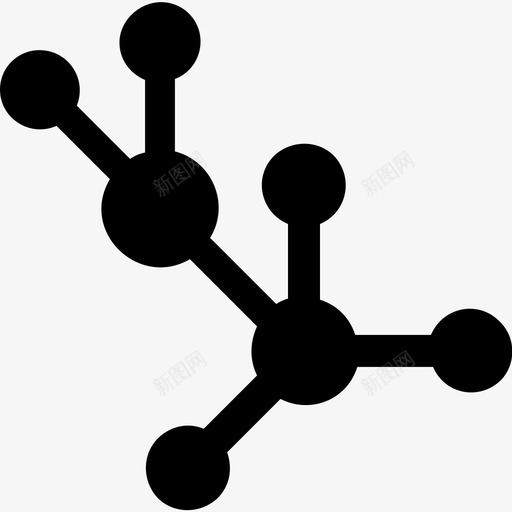 网络连接共享图标svg_新图网 https://ixintu.com 共享 科学和技术图标集 结构 网络 连接