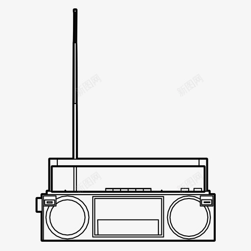 收音机音乐调谐器电台图标svg_新图网 https://ixintu.com 复古 复古收音机 收音机 晶体管 电台 音乐调谐器