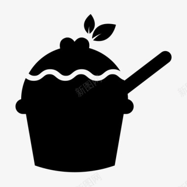 冰淇淋杯甜点食物图标图标