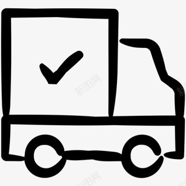 运输卡车送货车产品运输图标图标
