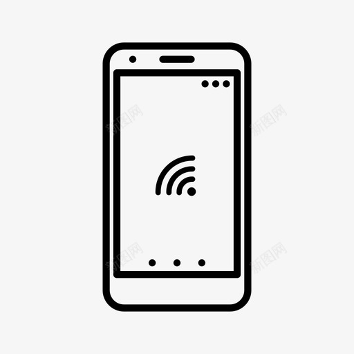 wifi连接移动图标svg_新图网 https://ixintu.com wifi 像素 智能手机 移动 连接