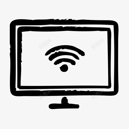 wifi计算机互联网图标svg_新图网 https://ixintu.com wifi 万维网 互联网 草图2 计算机