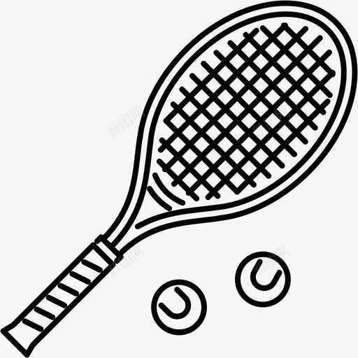 网球设备球拍图标svg_新图网 https://ixintu.com 球拍 网球 训练 设备 运动 运动设备64x64