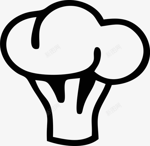 西兰花食品厨房图标svg_新图网 https://ixintu.com 厨房 水果和蔬菜 蔬菜 西兰花 食品