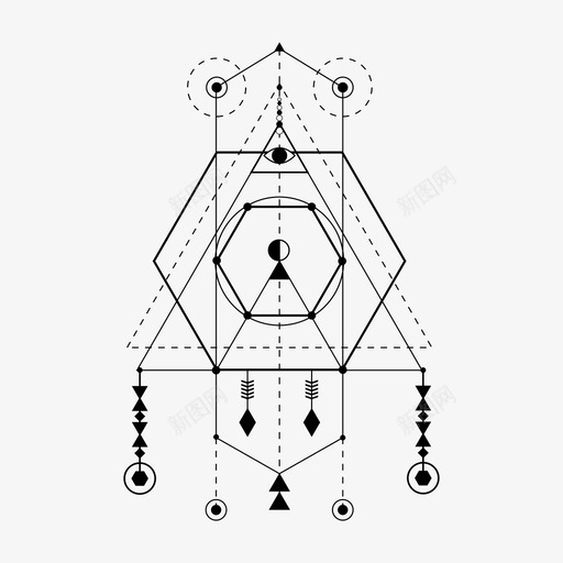 神圣的几何学几何学神秘主义图标svg_新图网 https://ixintu.com 几何学 图腾 神圣的几何学 神秘主义