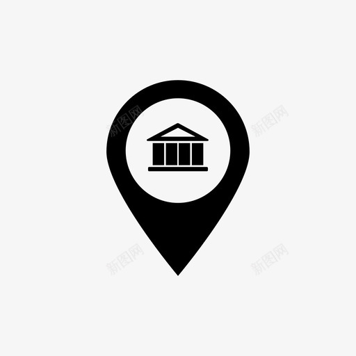 密码银行位置图标svg_新图网 https://ixintu.com 位置 地图密码 密码 银行
