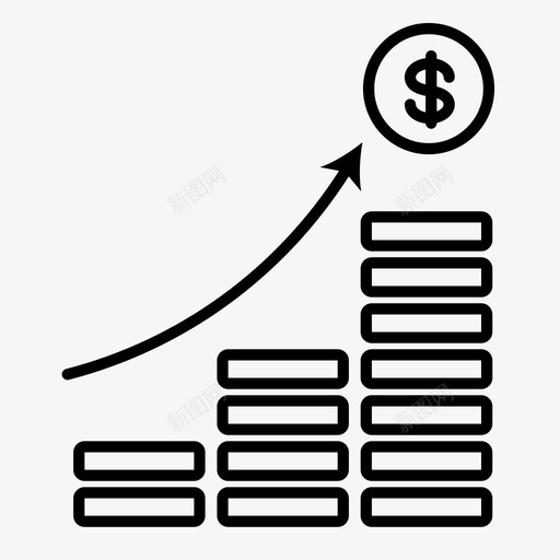 财务利润收益收入图标svg_新图网 https://ixintu.com 业务 收入 收益 盈利 财务利润