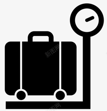 行李箱秤机场行李图标图标