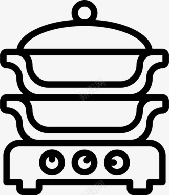 蒸汽锅烹饪饮料图标图标
