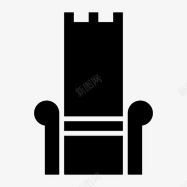 王位椅子国王图标图标