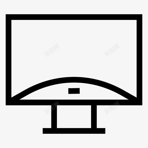 电脑设备显示器图标svg_新图网 https://ixintu.com 屏幕 显示器 电脑 电脑硬件线图标 电视 设备