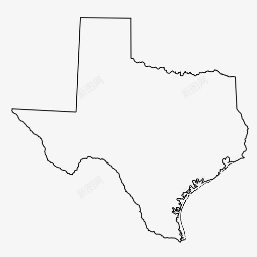 德克萨斯地图美国轮廓图图标svg_新图网 https://ixintu.com 德克萨斯地图 美国 轮廓图