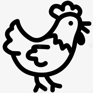 鸡肉动物农场图标图标