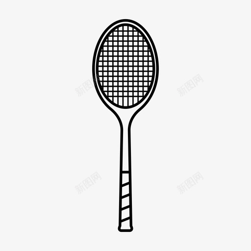 网球拍球拍运动图标svg_新图网 https://ixintu.com 球拍 网球场 网球拍 运动