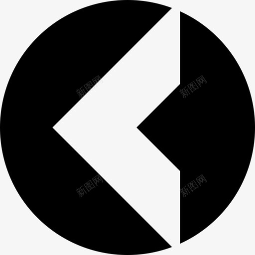 左V形箭头方向图标svg_新图网 https://ixintu.com web负空格 上一个 右 左V形 方向 箭头
