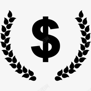 月桂美元货币劳伦图标图标