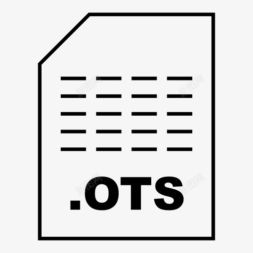 ots文件opendocument图标svg_新图网 https://ixintu.com opendocument ots 文件 文件类型图标 模板 电子表格