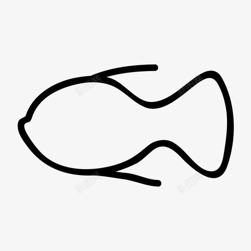 鱼食物健康食品图标svg_新图网 https://ixintu.com 健康食品 海鲜 食品和饮料 食物 鱼